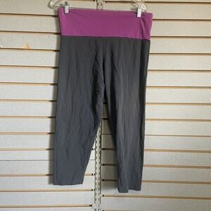 VS Victoria's Secret Fold Over Waistband‎ Yoga Pants! VINTAGE Lg Capris